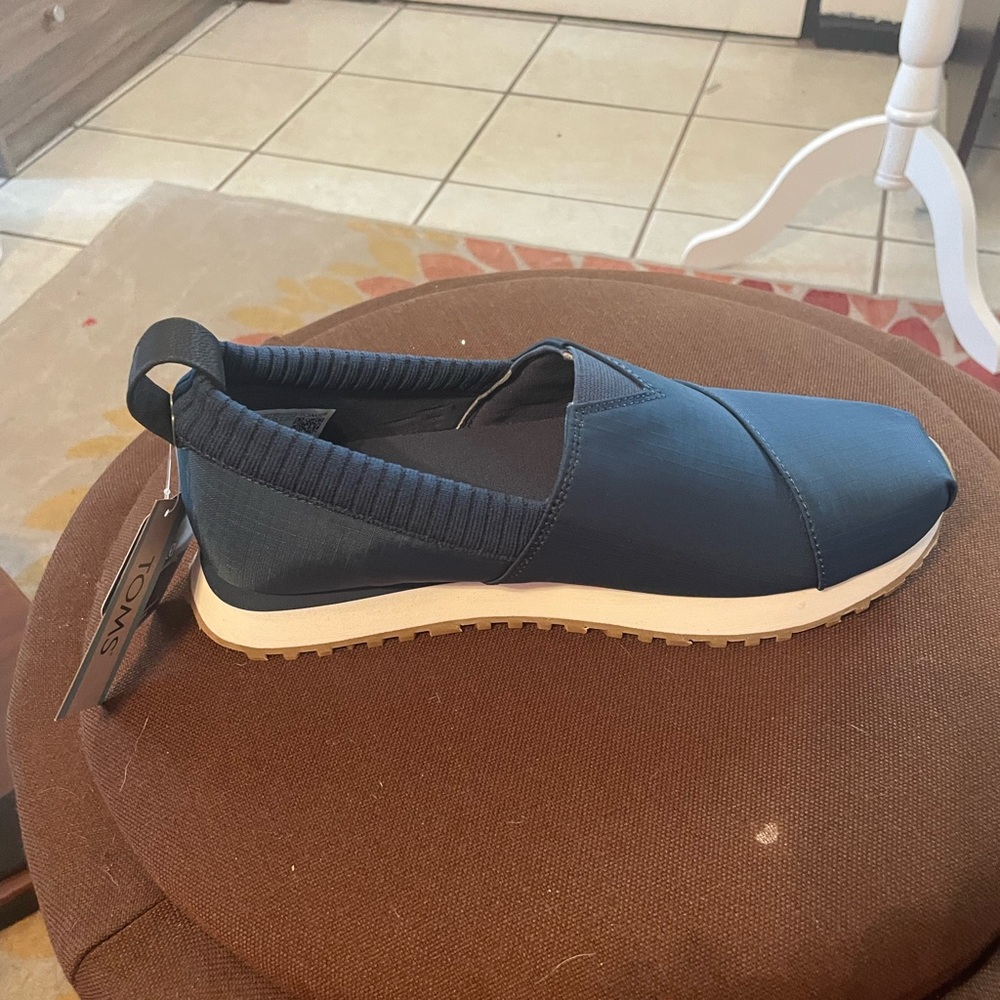 Dark indigo rip stop Alp resident 2.0 Toms men size 7 women’s size 8.5 or 9 - Picture 4 of 5